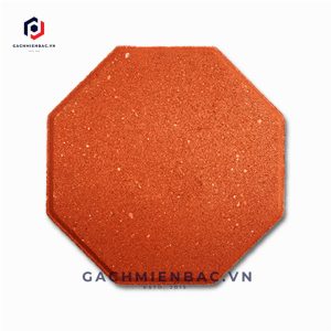 Gạch bát giác tự chèn vỉa hè màu đỏ