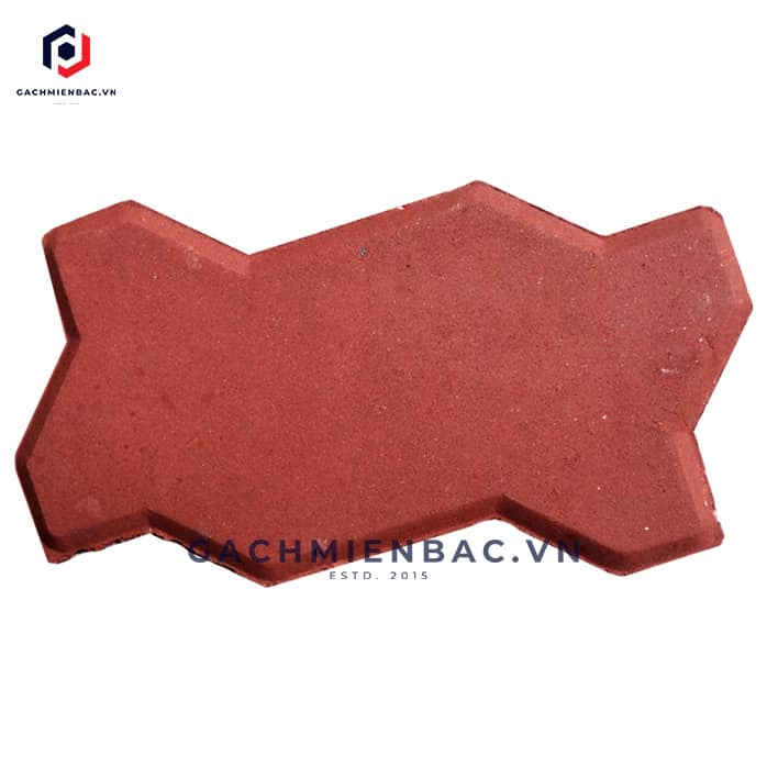 Gạch con sâu lát vỉa hè tự chèn màu đỏ