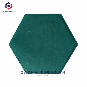 Gạch lục giác lát vỉa hè tự chèn màu xanh