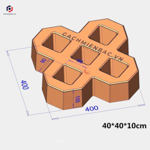 Kích thước gạch 5 lỗ trồng cỏ bóng