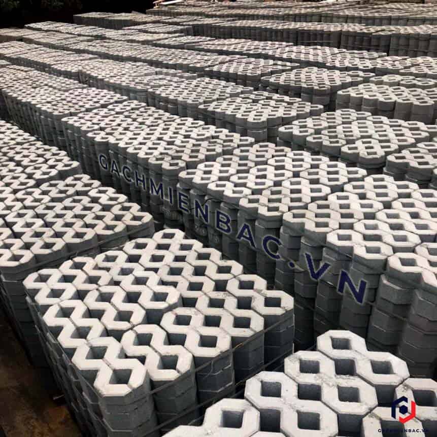 Gạch trồng cỏ số 8 nhám tại nhà máy gạch Miền Bắc